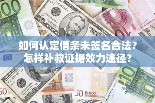武汉如何认定借条未签名合法？怎样补救证据效力途径？